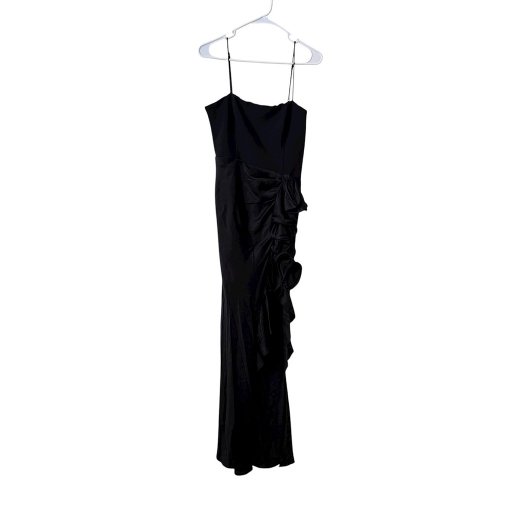CINQ A SEPT Drina High Low Maxi Dress Black Sz 6 - Picture 3 of 7